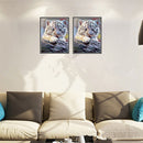 5D DIY Diamond Painting Baby Tiger Cross Stitch Embroidery Needlework Mosaic Kit