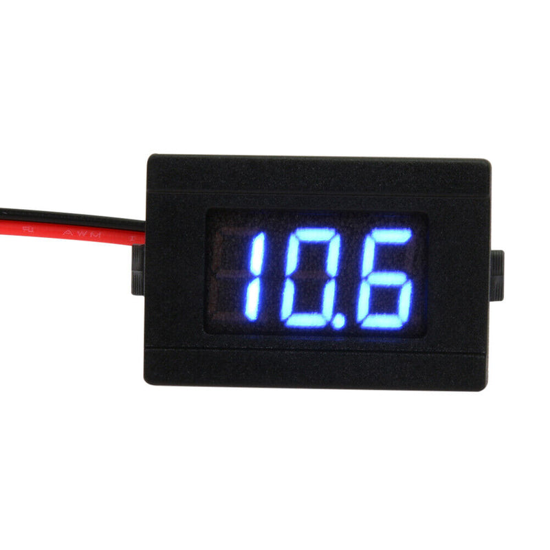 0.36inch LED Digital Voltmeter DC 4.5-30V Two Line Volt Meter(Blue)