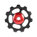 Bicycle Rear Derailleur Wheel Ceramic CNC Road Bike Guide Roller (Black)