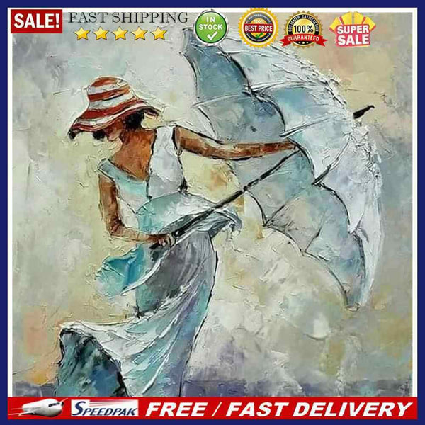 20X20cm Oil Paint By Numbers Girl Pattern Frameless Picture Crafts Home Dec