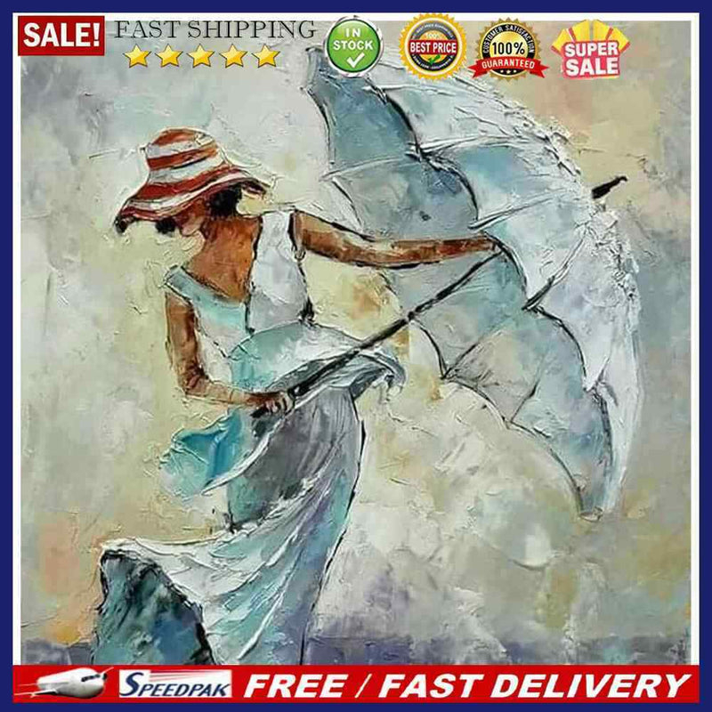 20X20cm Oil Paint By Numbers Girl Pattern Frameless Picture Crafts Home Dec