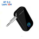 Wireless Bluetooth Compatible5.0 Adapter 3.5mm Aux Mic Recei Music Audio U5L7
