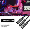 50cm 3 Pin XLR Male to Dual Female Y Splitter Adapter Cable for Mixer Amplifier