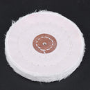 White Cotton Lint Cloth Wood Metal Mirror Polishing Buffing Wheel(100mm) Newly