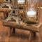 Wooden Desktop Eiffel Tower Sand Timer Brush Teeth Clock Hourglass Timer
