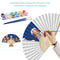 Hand Painted Folding Fan Oil Paint By Numbers DIY Kid Concert Draw Picture Gift