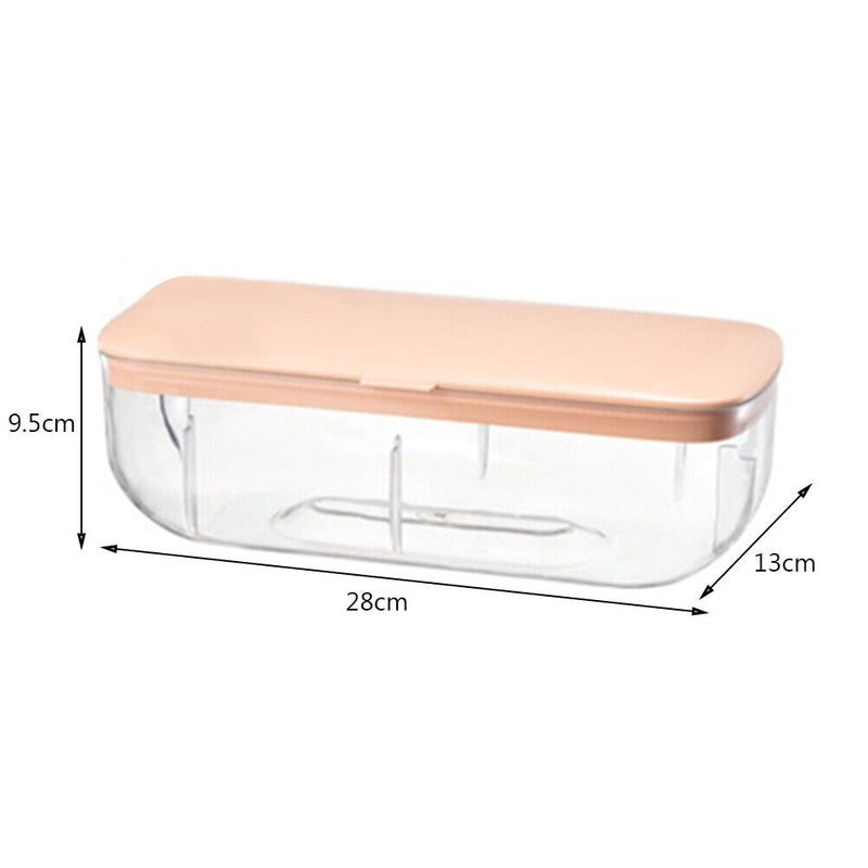 Ice Cube Tray with Lid Silicone Ice Maker Mold Bar Kitchen Tools (Pink) Newly