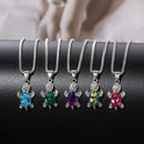 Animal Jewelry Set Rhinestone Pendant Necklace Earrings Set Tortoise Necklace