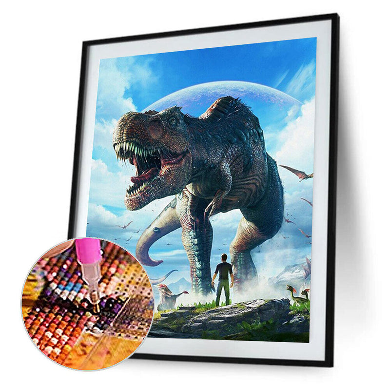 5D DIY Diamond Painting Kits Full Round Drill Huge Dinosaurs Mosaic Picture Arts