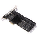 20 Port PCIE Expansion Card PCIe SATA 3.0 Riser Adapter 6Gbps for Desktop