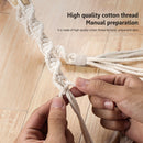 Nordic Woven Wall Hanging Rope Paper Roll Holder Towel Rack Decor (Beige) Newly