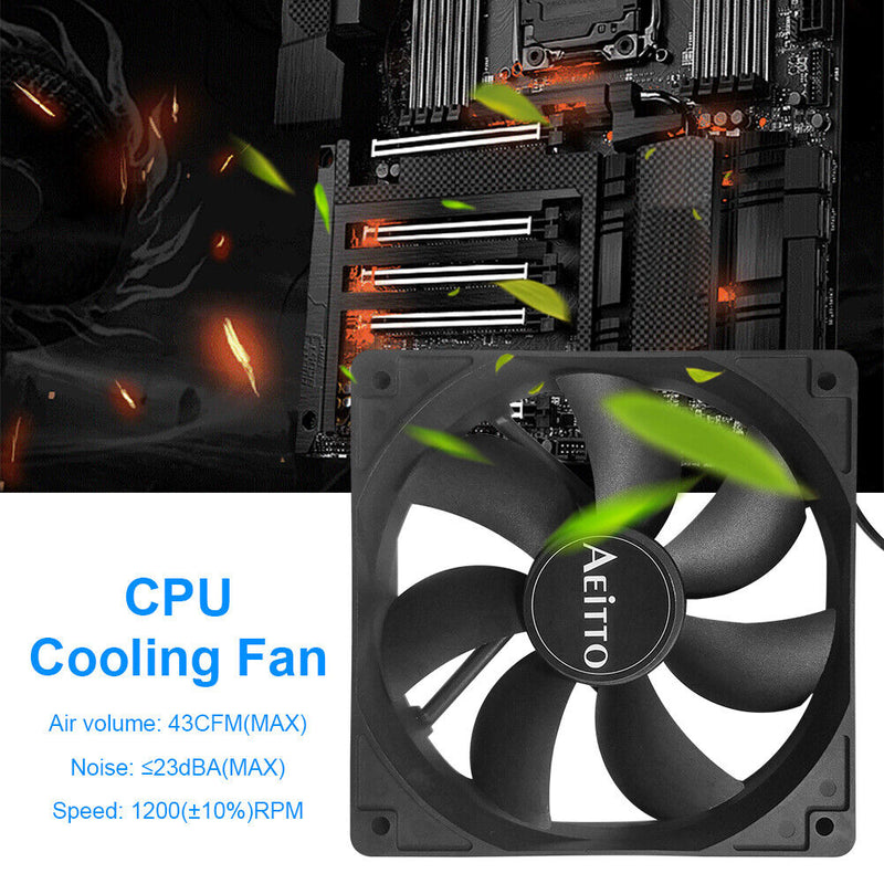 120mm 4 Pin PC Computer Case Cooling CPU Cooler Fan DC 12V Silent Radiator Newly