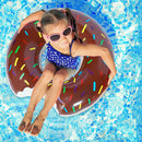 Inflatable Swimming Ring PVC Coffee Donut Design Pool Accessories (80cm) Newly