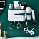 Self-adhesive Storage Rack Bathroom Organizer Hairdryer Shelf Hair Dryer Holder