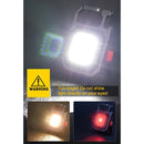 Mini LED Flashlight Work Light Pocket Outdoor Keychain Corkscrew (Standard)