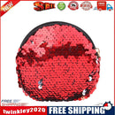 Multi Sequins Coin Wallet Women Change Purse Girls Round Clutch Bags (Red)
