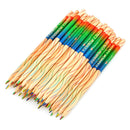 10pcs DIY Graffiti Pencil Painting Kit Rainbow Four-Color Lead Wooden Penci