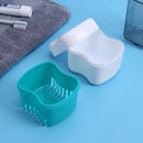 Denture Box Bathroom Travel Denture Cup False Tooth Cleaning Container (D) Newly