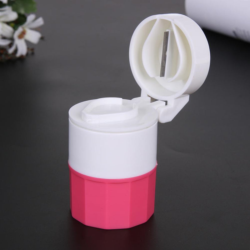 10pcs Medicine Cracker Cutter Grinding Pill Box Cutting Tablets Box(Red)