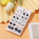Rhinestone Gifts Jewelry Fashion Stud Earring Exquisite Wedding 12 Pairs