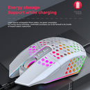 X801 8 Keys Honeycomb Wireless Mouse for PC Gamers 1600DPI RGB Rechargeable Mice