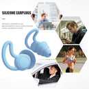 Silicone Ear Plugs Sound Insulation Anti Noise Sleeping Earplugs (Blue) Newly