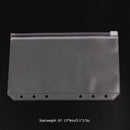 PVC A5 A6 Zipper Bag Card Bills Bags Loose Leaf Storage Holder Pockets (A7 Newly