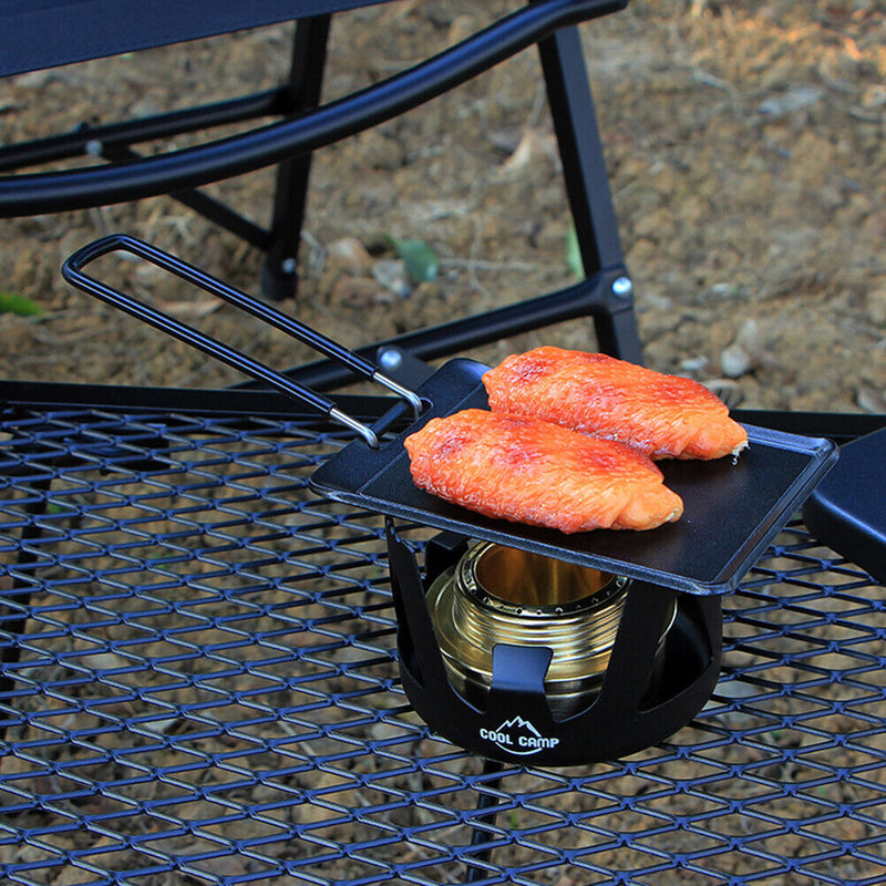 Mini BBQ Grill Pan for Camping Outdoor Picnic Cookware Nonstick Grill Baking Pan