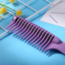 Anti Static Wide Tooth Hair Comb Reduce Hair Loss Curling Brush (Purple) Newly
