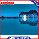 50x40cm Frameless Oil Paint By Numbers Guitar Scenery Paint Canvas Picture Craft