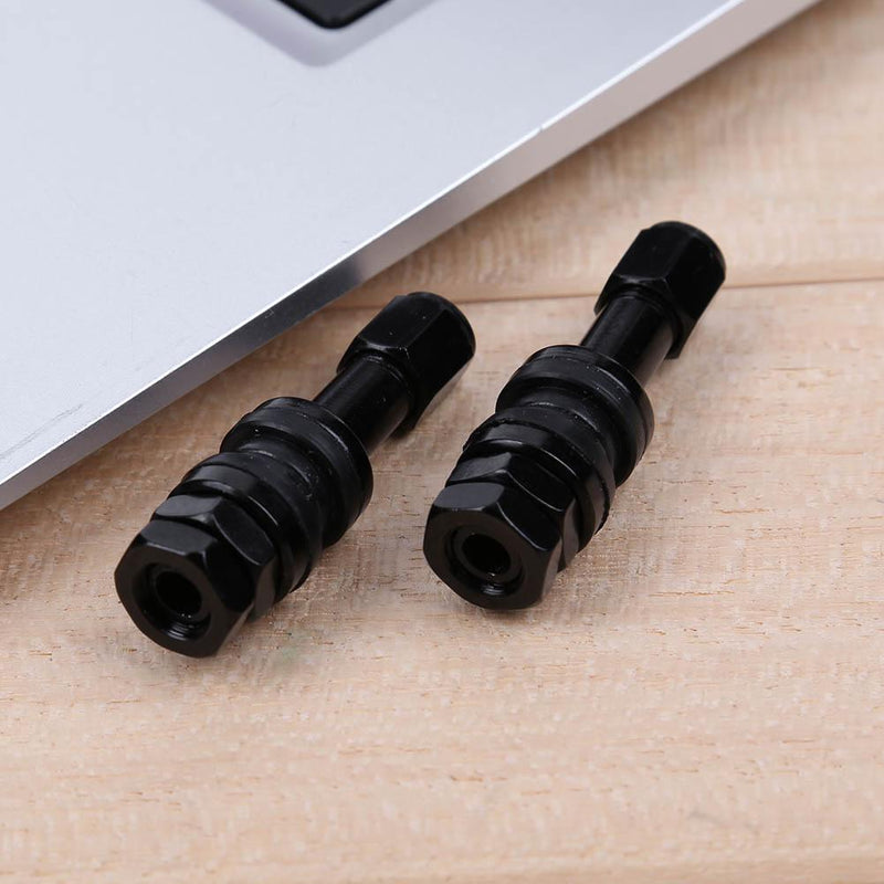 4pcs Car Stainless Steel Clamp-in Tubeless Tyre Tire Wheel Valves (Black) Newly