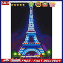 Full Round Diamond Painting Luminous Iron Tower Rhinestone Mosaic Home Wall A