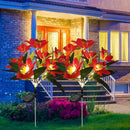 7 Head Solar LED Orchid Light Outdoor Waterproof Flowers Garden Stake Fence