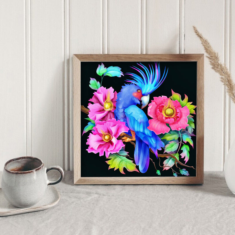 5D Full Round Drill Diamond Painting Parrot Flower Kits Decor Craft (G252) Newly