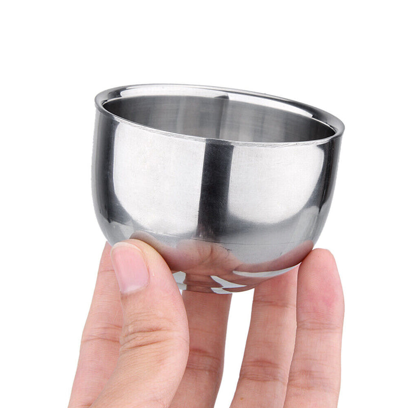Double Layer Soap Cup Heat Insulation Smooth Shaving Mug Bowl (200ML)