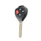 2006-2010 Black Car Remote Key Case 4 Buttons Key Shell Replacement for Corolla