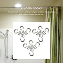 12pcs Metal Rustproof Shower Curtain Double Glide Shower Hooks Bathroom Products