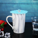 Cherry Cute Silicone Leakproof Heat Resistant Cover Seal Cup Lid (Blue)