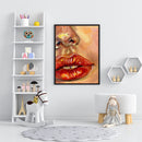 DIY Oil Paint by Numbers Red Lips Acrylic Drawing Coloring Picture Unique Gif