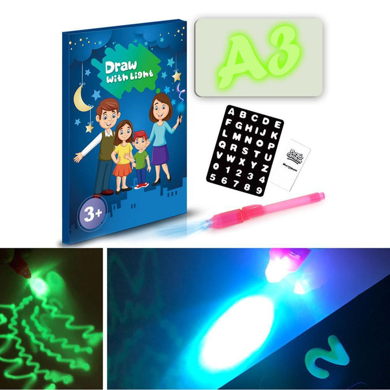 Children Luminous Fluorescent Drawing Board 3 Sizes Developing Educaitonal To