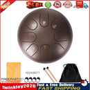 Ethereal 6 inch Steel Tongue Hand Pan Drum 8 Tones with Mallets (Bronze) Newly