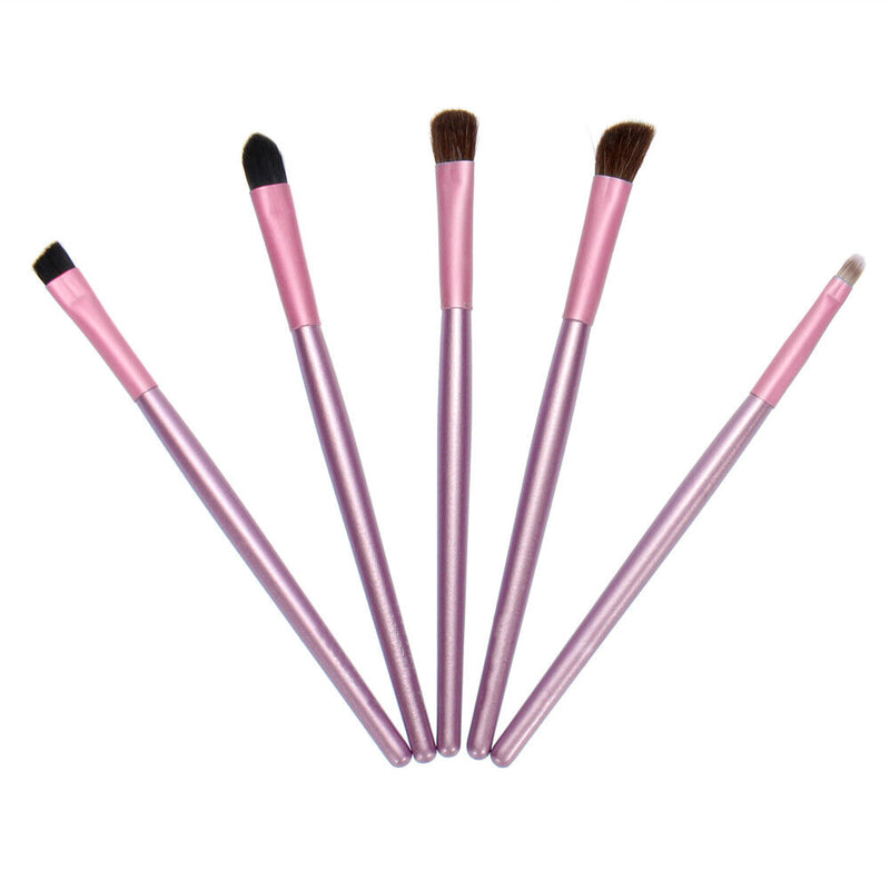 5pcs Eye Shadow Makeup Brush Set Eyes Make Up Eyebrow Cosmetic Brush?Pink?