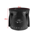 20L Folding Bucket Outdoor Camping Waterproof Water Storage Bags (Black)