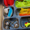 35Pcs Soft Worm Fishing Baits  Jig Head Hooks Simulation Lures Newly