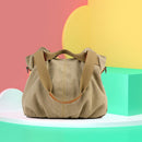 Canvas Bags Large Capacity Handbag Women Simple Shoulder Shopping Travel Bags