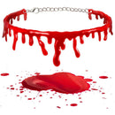 Gothic Style Horror Punk Choker Red Blood Drip Necklace Halloween Deathrock