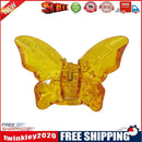 Butterfly Hair Claws Clip Women Cute Transparent Hairpin (Champagne+Yellow)