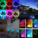 12LED Solar Lamp Outdoor Garden Spotlight Colorful Ground Plug Light (RGB) Newly