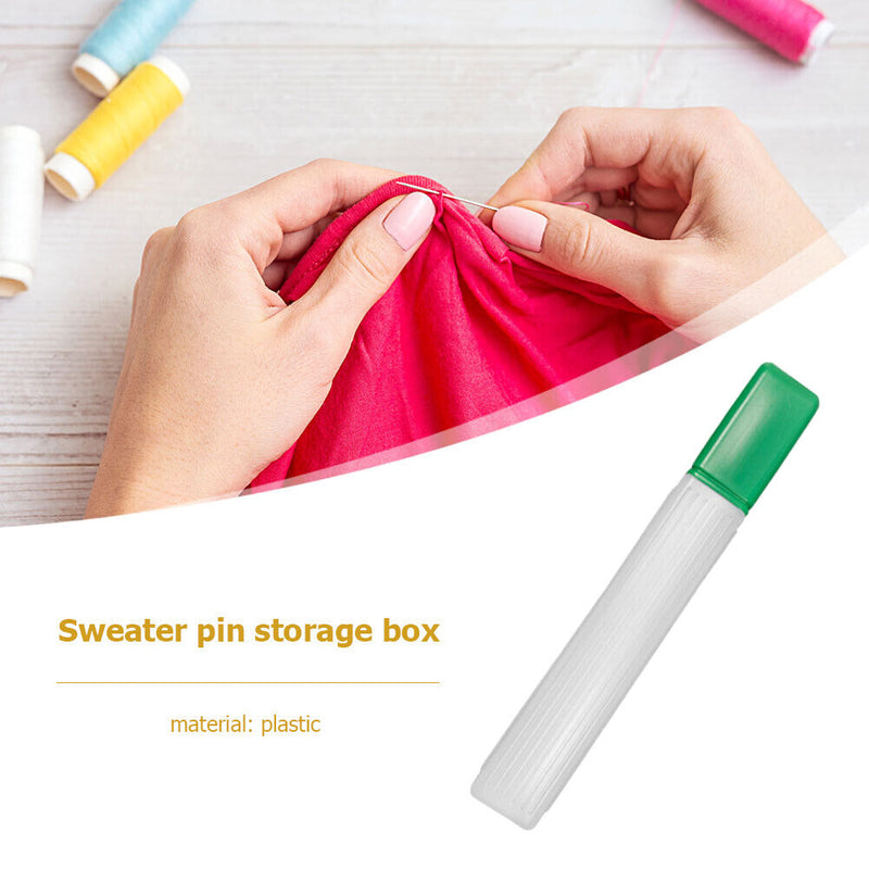 Knitting Needle Storage Organizer Hand Sewing Needle Storage Tube (Green) Newly