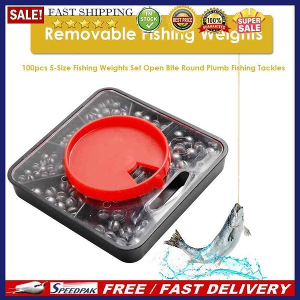 100pcs Tungsten Sinker 0.2-2g Fishing Weights Sinker Opening for Carp Bass